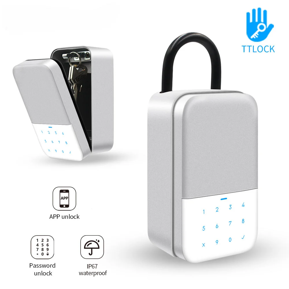 Chiave sicura TTlock impronta digitale Bluetooth Wifi portachiavi digitale App sblocco remoto montaggio a parete serratura a chiave di sicurezza