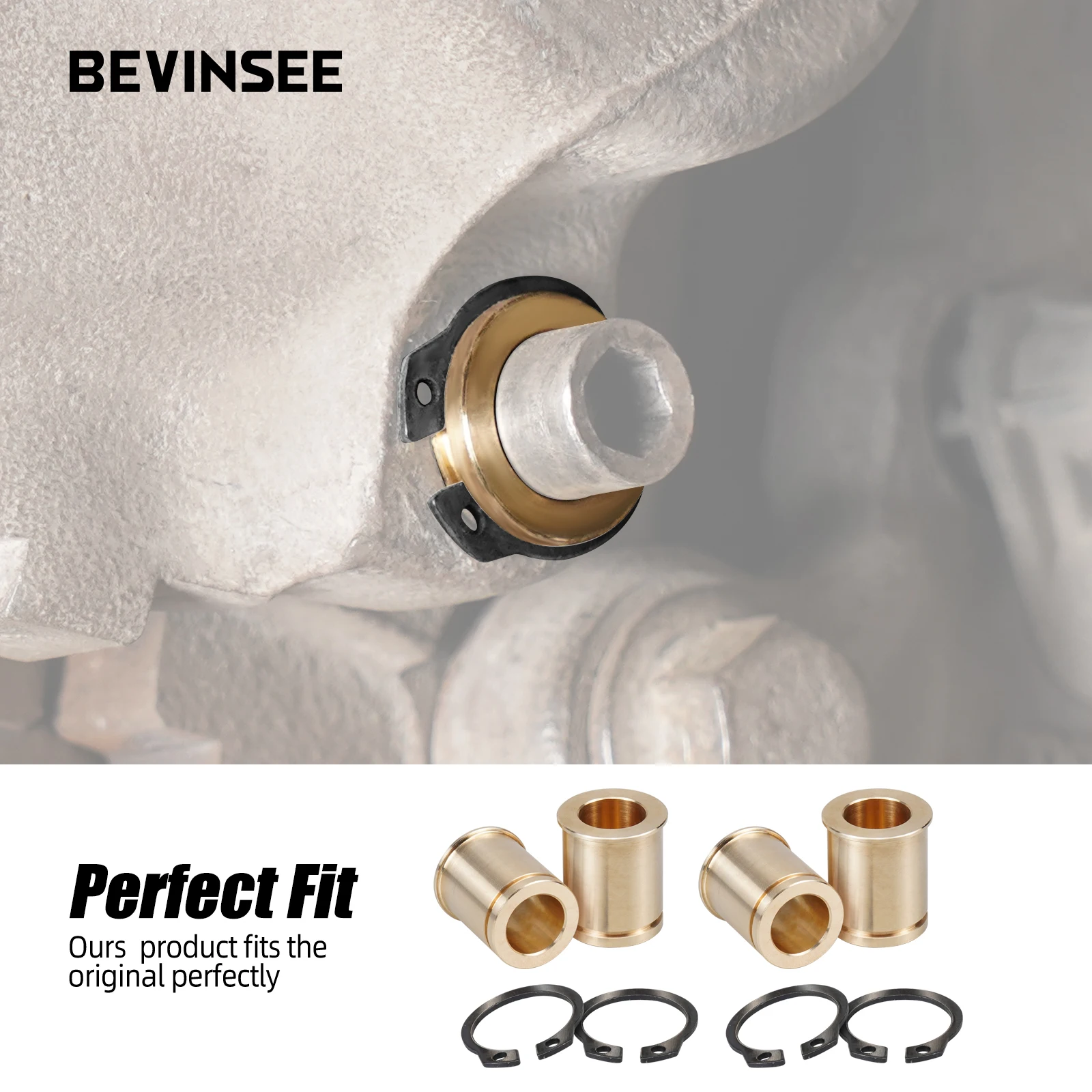 BEVINSEE For BMW E46 Brass Brake Caliper Slider Bushes Kit For BMW E46 E90 E92 E39 E36 E34 E85 Z4 Car Brake Caliper Accessories