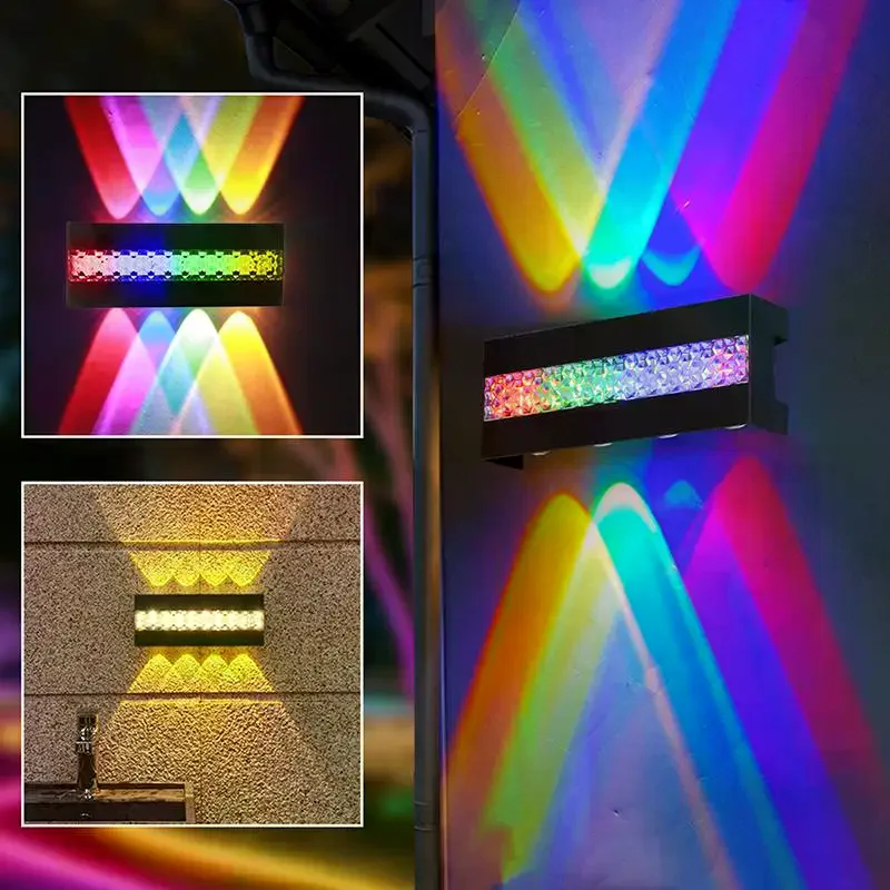

Outdoor Waterproof Wall Light 10W 8W 6W ABS Material Decorative Garden Lamp Exterior Wall Sconce Energy‑saving