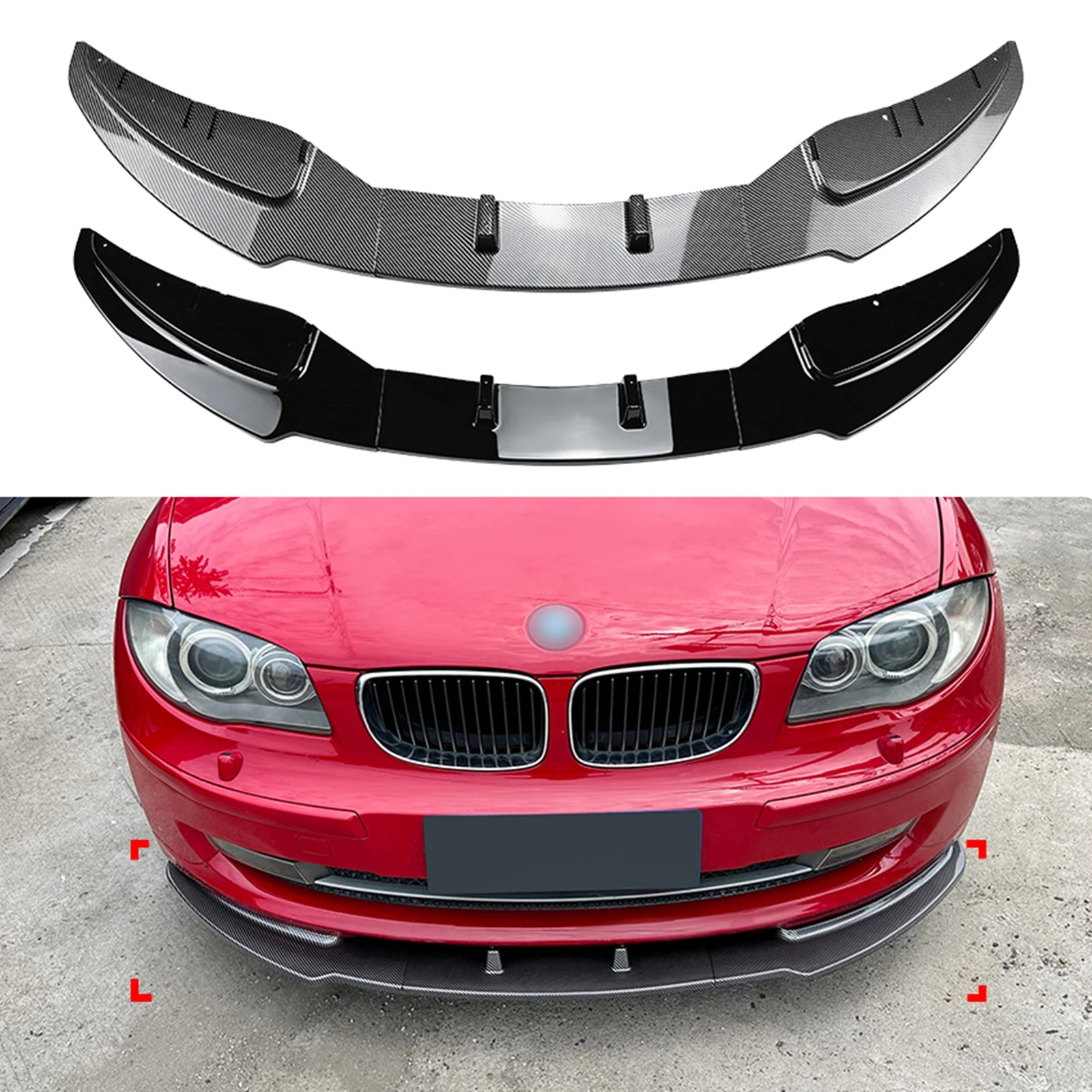 

For BMW 1 Series E81 E82 E87 E88 LCI 2008-2011 118i 120i 125i 135i Standard Front Bumper Spoiler Lower Protector Splitter Lip