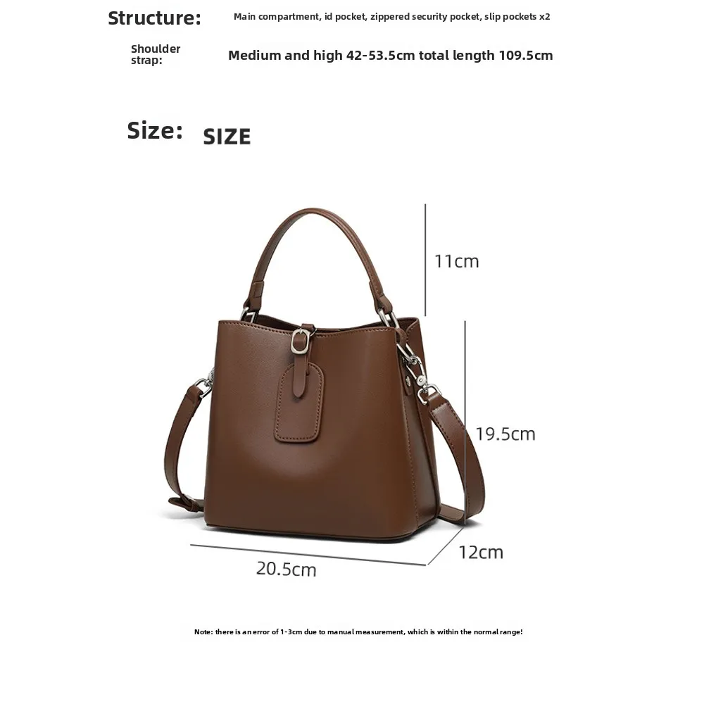 Bag Women 2025 New Versatile Bucket Bag Crossbody Women's Bag Premium High Capacity Leather Shoulder Bag Bags Handbag