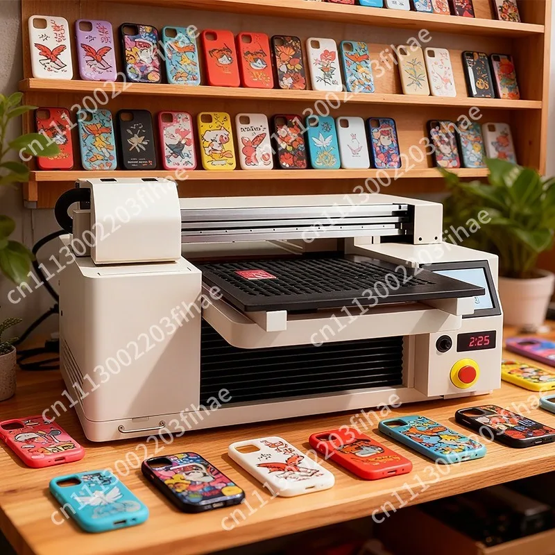 Printer Small mobile phone case Plastic acrylic metal wood plate Leather relief varnish printing machine