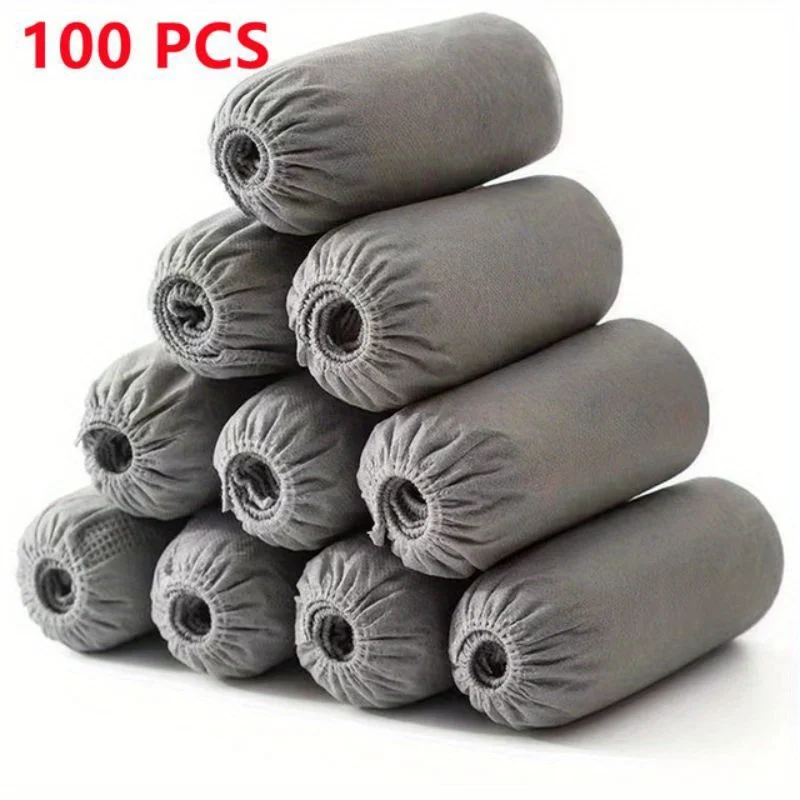 100pcs Disposable Shoe Cover Dustproof Non-slip Dhoe Cover Children Students Adult Non-woven Household Foot Cover