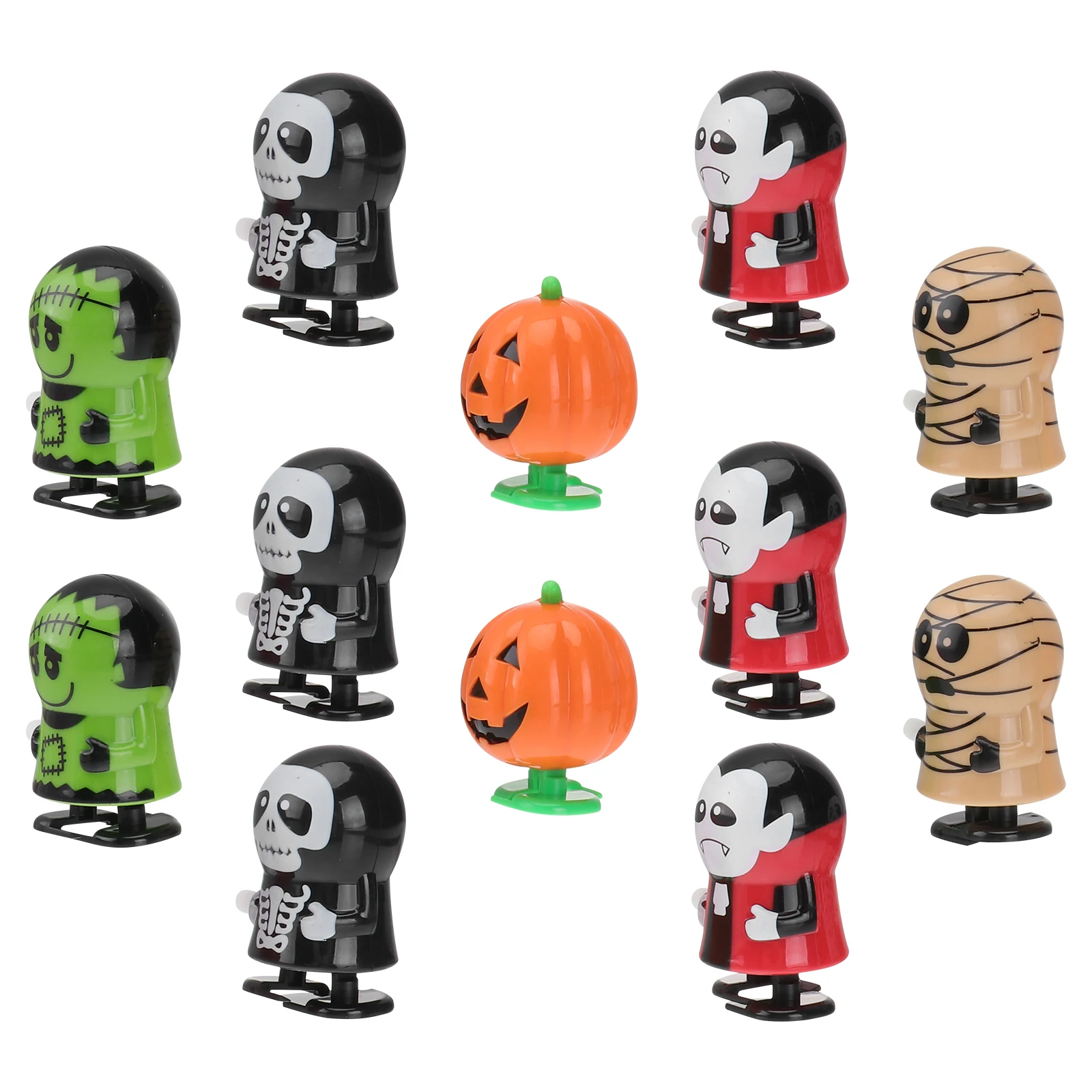 

12pcs Wind Up Toys Clockwork Robot Decoration 5 Colors Styles Halloween Party Favors Mini Kids Birthday Carnival Prizes