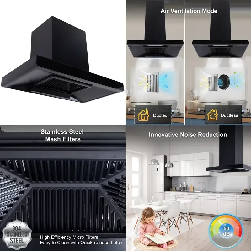 for    Wall Mounted Self-Cleaning Stove Kitchen Range Hood Stainless Steel Luxury Custom Manufacturer