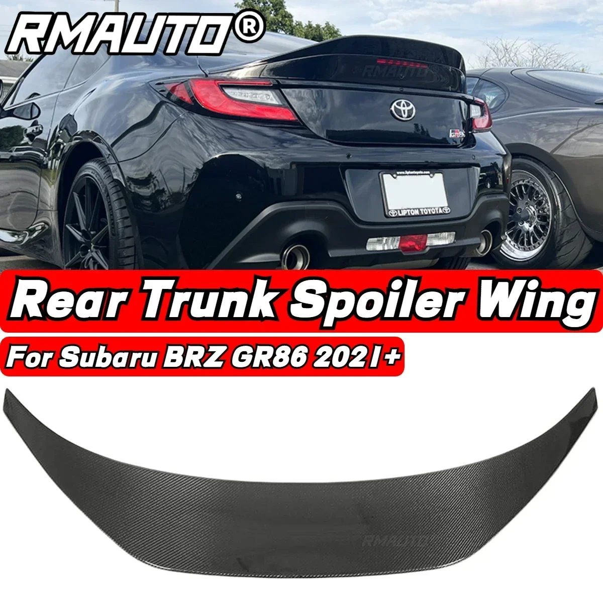 Real Carbon Fiber Car Rear Trunk Spoiler Boot Lip Wing Lid Rear Tail Body Kit For Subaru BRZ 2021+ Toyota ZA86 GR86 Body Kit