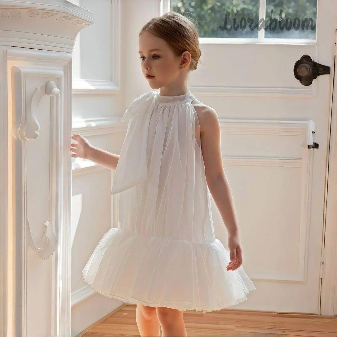 Abito da damigella d'onore con gonna tutù multicolore personalizzata per bambine, abito elegante da cerimonia, abito da festa di matrimonio da donna