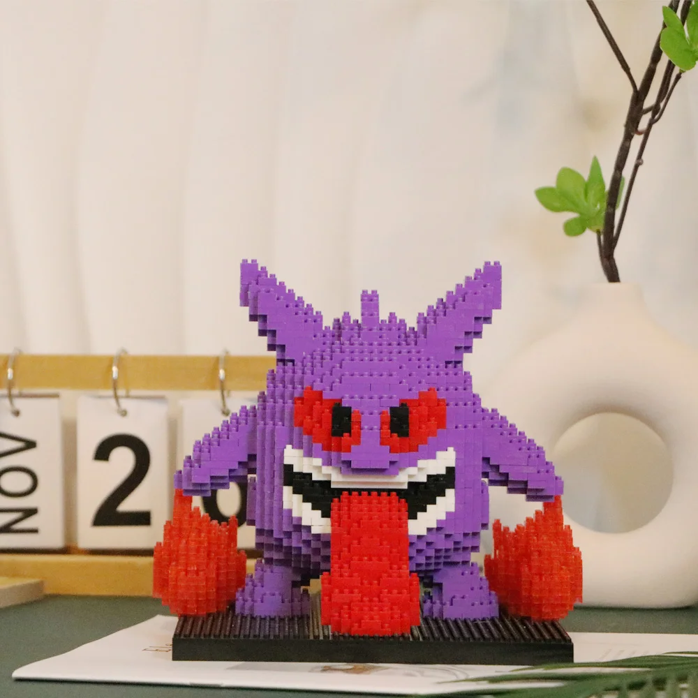 포켓몬 Gengar 마이크로 빌딩 블록, Pipplp 메가 레이쿠자 메가 리자드 조립 미니 벽돌 장난감, 어린이 크리스마스 선물