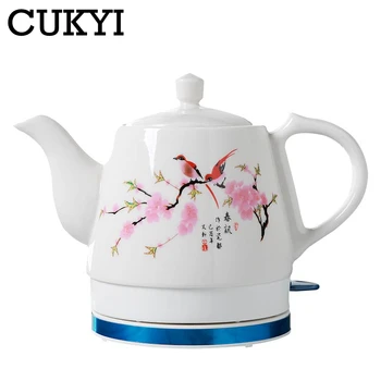 1L Electric Kettle Ceramic Tea Boiler Automatic Power off Detachable base Anti-dry protection kicthen tools Household health pot