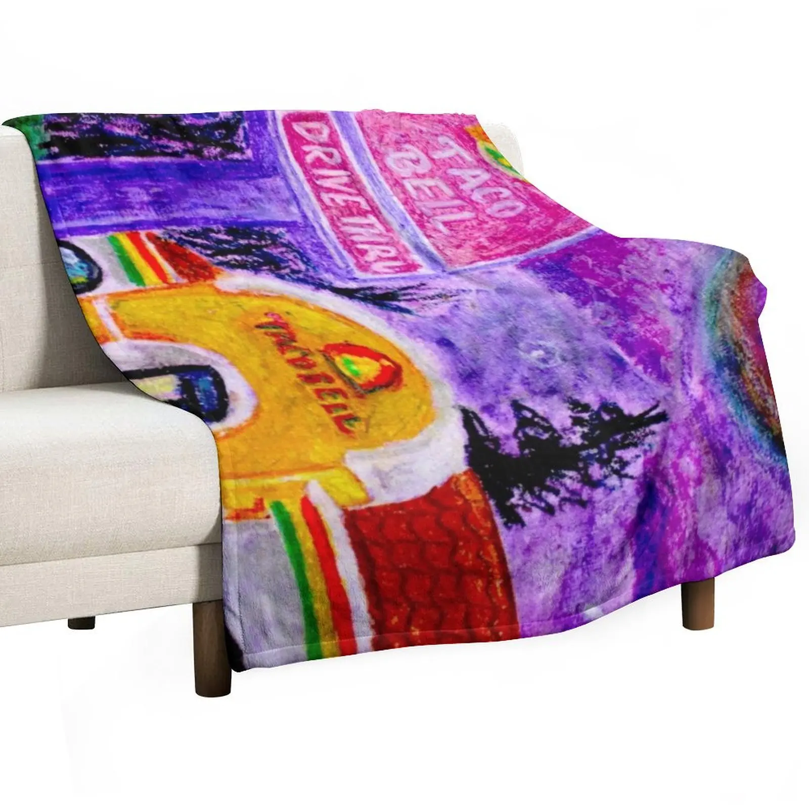 Bells of Tacos Throw Blanket Soft Plush Plaid Luxury Thicken Quilt Polar Nap Blankets For Bed Blankets