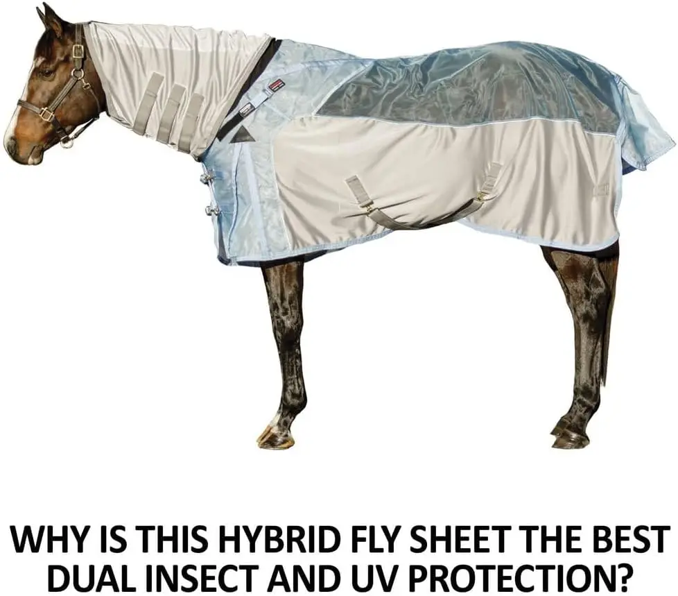 Adjusta-Fit Mosquito Mesh Hybrid II Horse Fly Sheets | Ultimate Insect & UV Protection for Equine Comfort