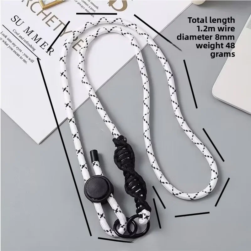 Universal Adjustable Phone Lanyard Crossbody Strap Anti-Loss Outdoor Shoulder Phone Strap Accessory Fashionable 0.8x120cm