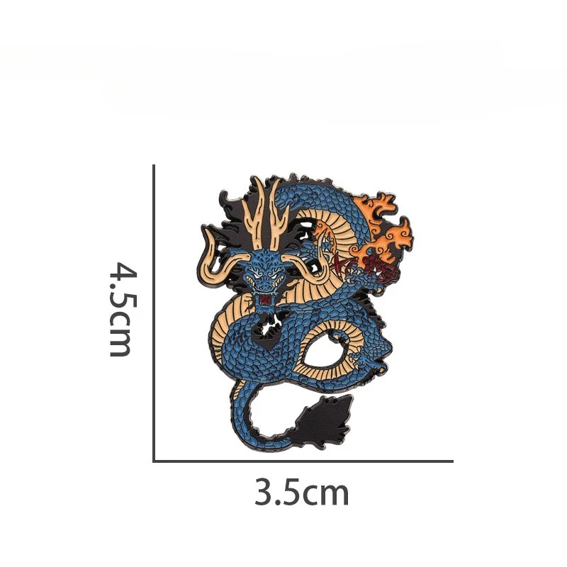 الرسوم المتحركة اليابانية قطعة واحدة كايدو التنين شكل هدية شارة معدنية وسيم