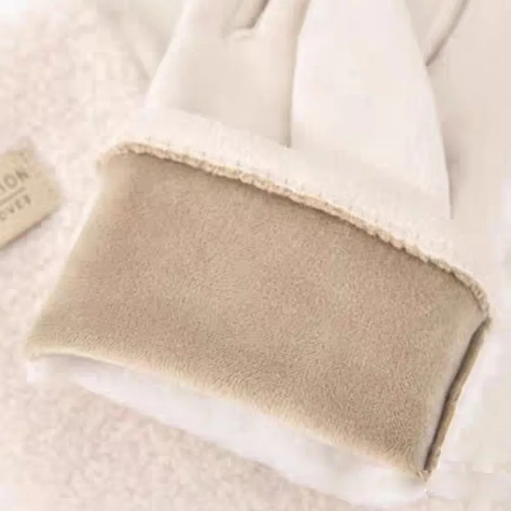 قفازات شتوية من الصوف القطبي، شاشة قابلة للمس، قفازات كاملة الأصابع تعمل باللمس، قفازات تزلج دافئة مقاومة للرياح