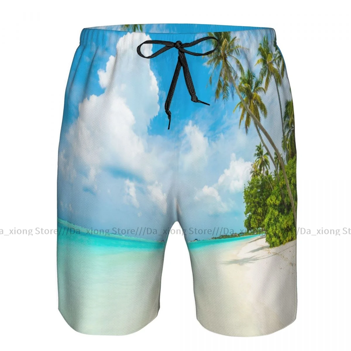 Beautiful Beach And Tropical Sea Quick Dry Swimming Shorts For Men Swimwear Swimsuit Trunk Bathing Beach Wear