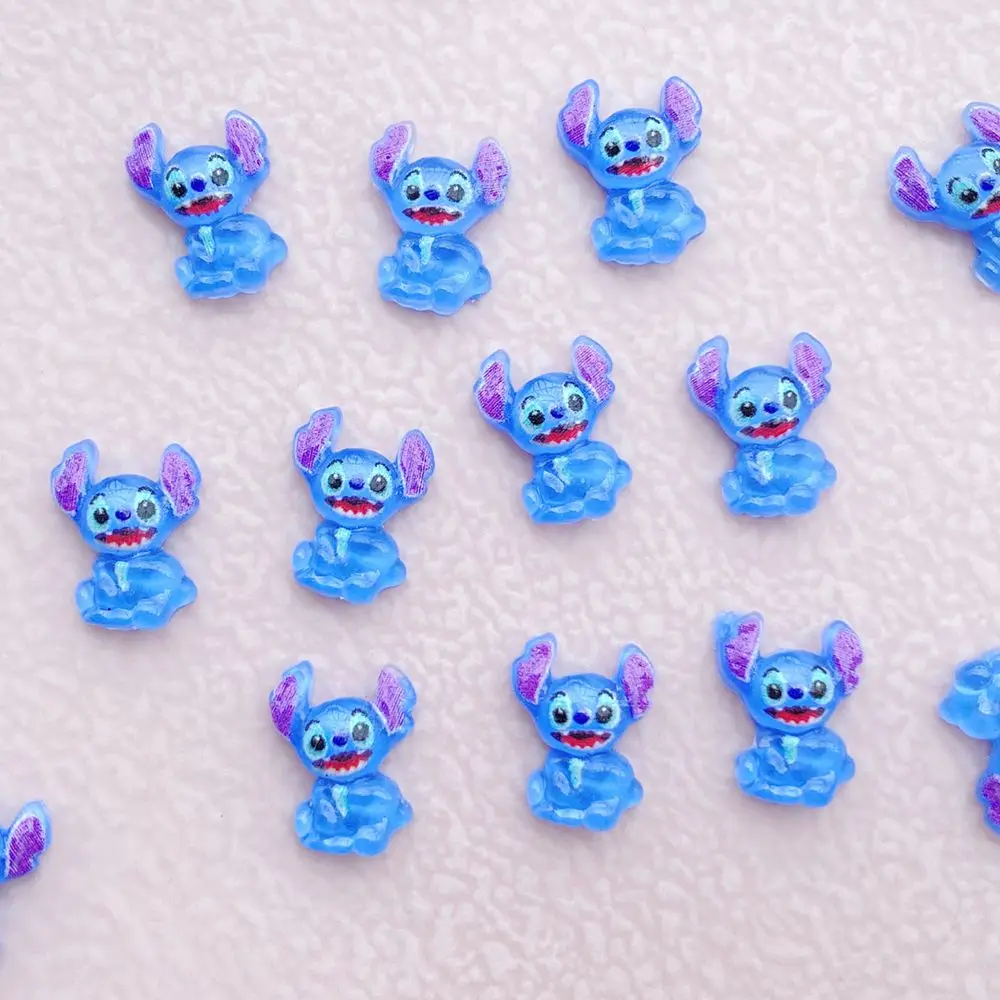50 Pcs New Mini Kawaii Cartoon Animal Big Eared Monster Series Resin Scrapbook Diy Bow Decor Manicure Accessories Crafts - Image 4