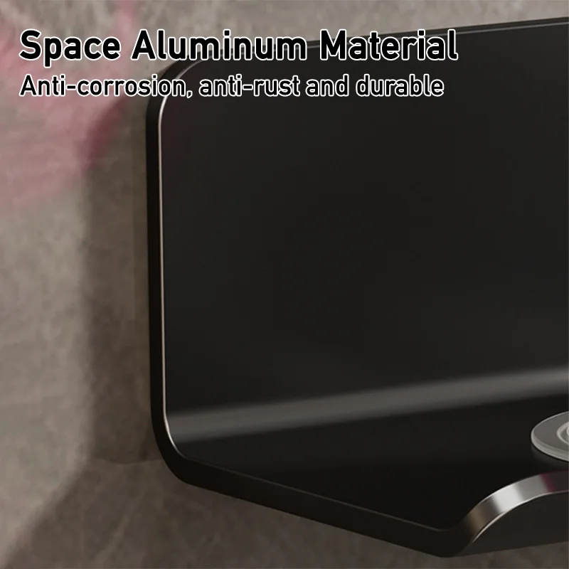 حامل مجفف الشعر ذاتي اللصق على الحائط لـ Dyson Laifen Xiaomi مجفف الشعر حامل اليد الحرة مهد رف الحمام بدون حفر