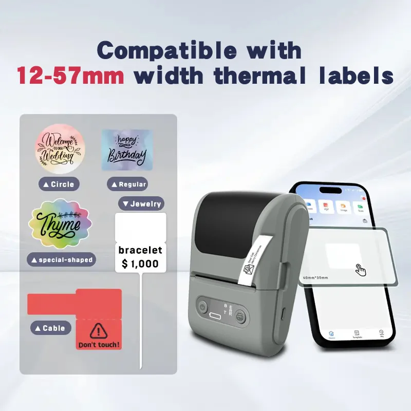 

Printer Portable Mini Small Handheld Bluetooth Mobile Phone Takeaway Receipt Label Barcode Thermal Printer