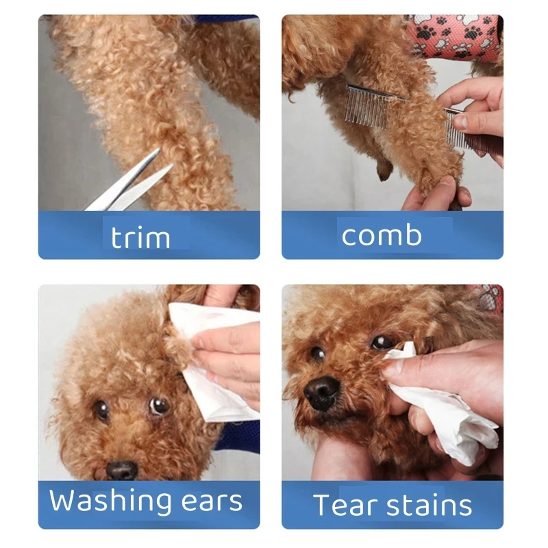 أرجوحة للكلاب - حزام للعناية بالحيوانات الأليفة لتقليم الأظافر وقطع مضاد للخدش وحقيبة حبال للكلاب ومستلزمات العناية بالقطط