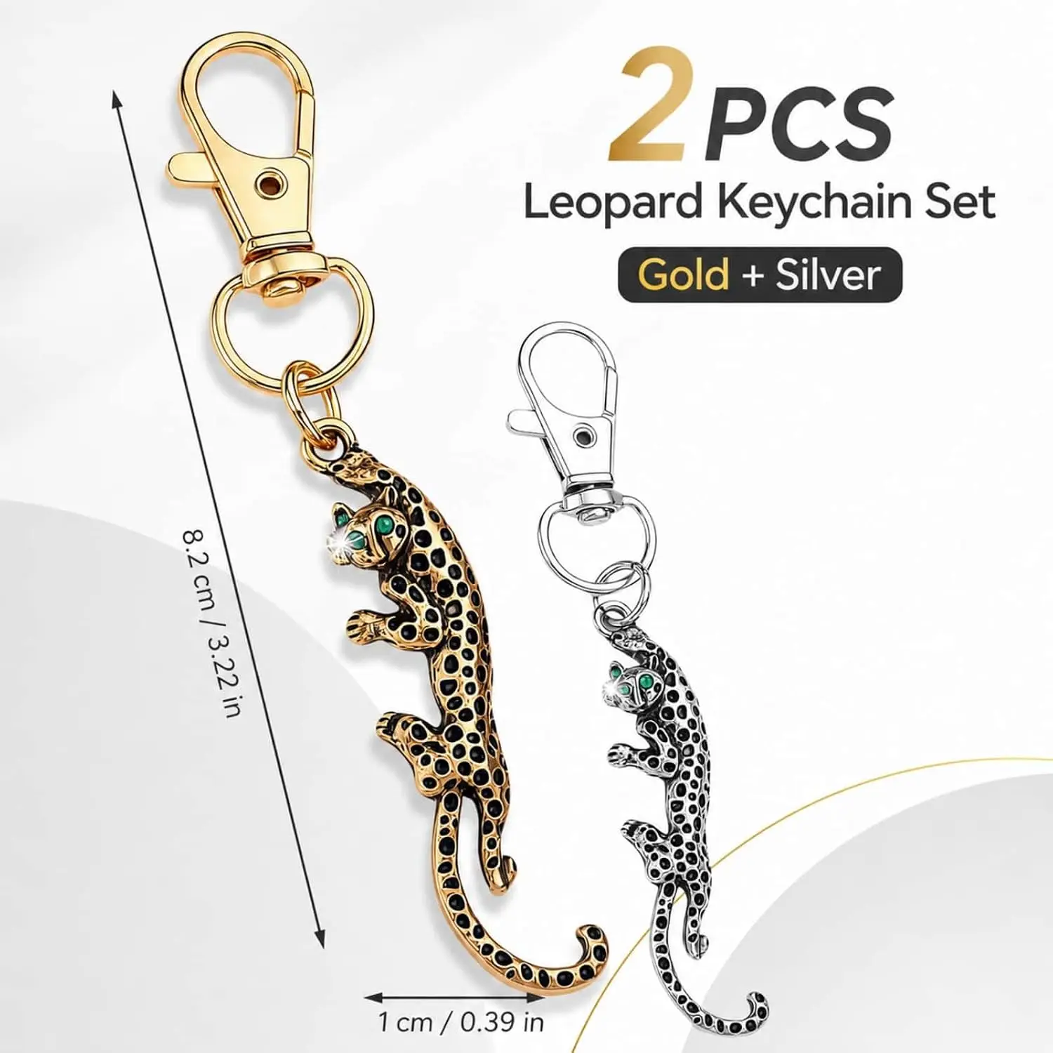 Cool Metal Panther Keychain Mens Leopard Bag Charm Hollow Out Animal Pendant Heavy Duty Key Ring Luxury Backpack Accessories