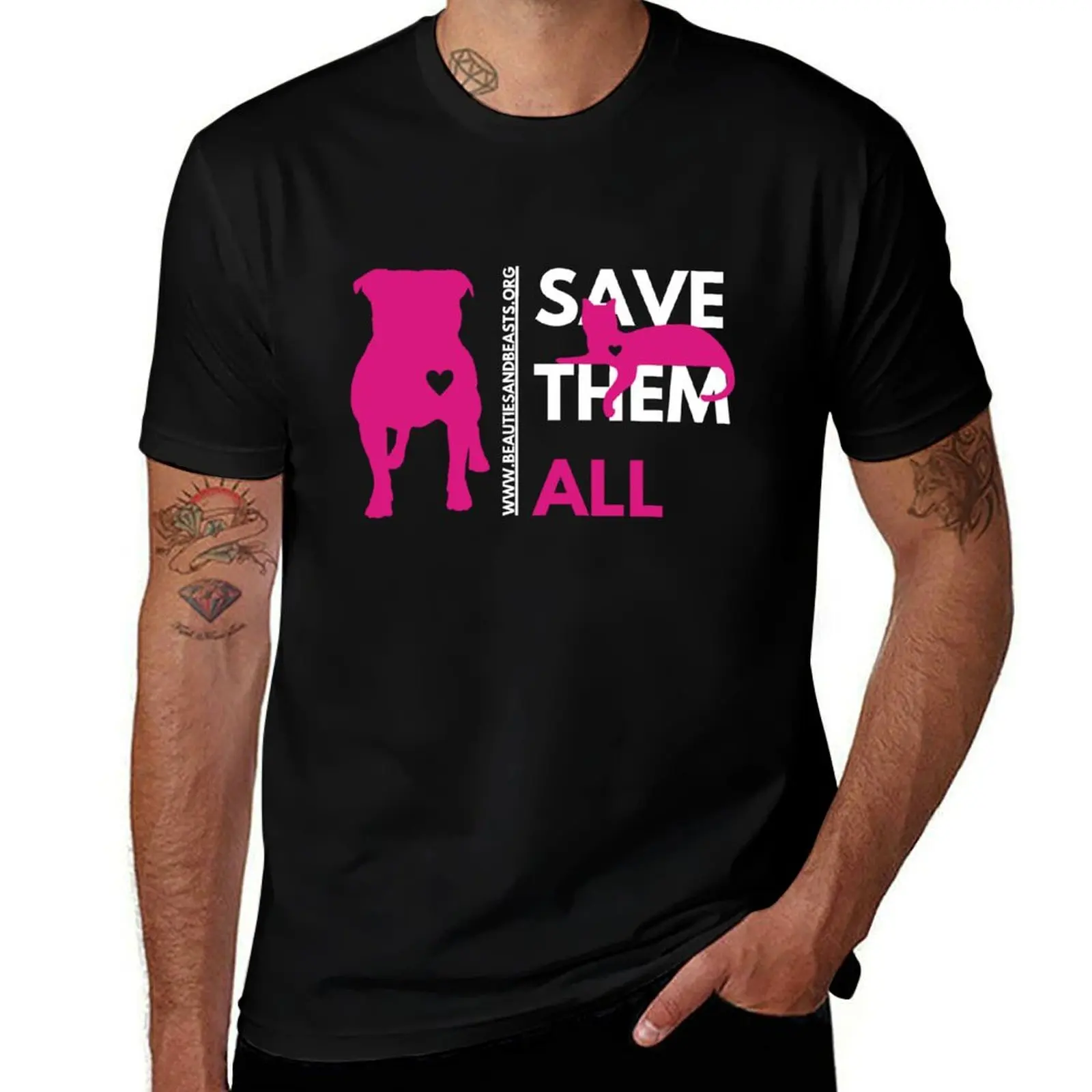 Save Them All Dog & Cat T-Shirt tees customs design your own oversized t shirt blue archive shirts men