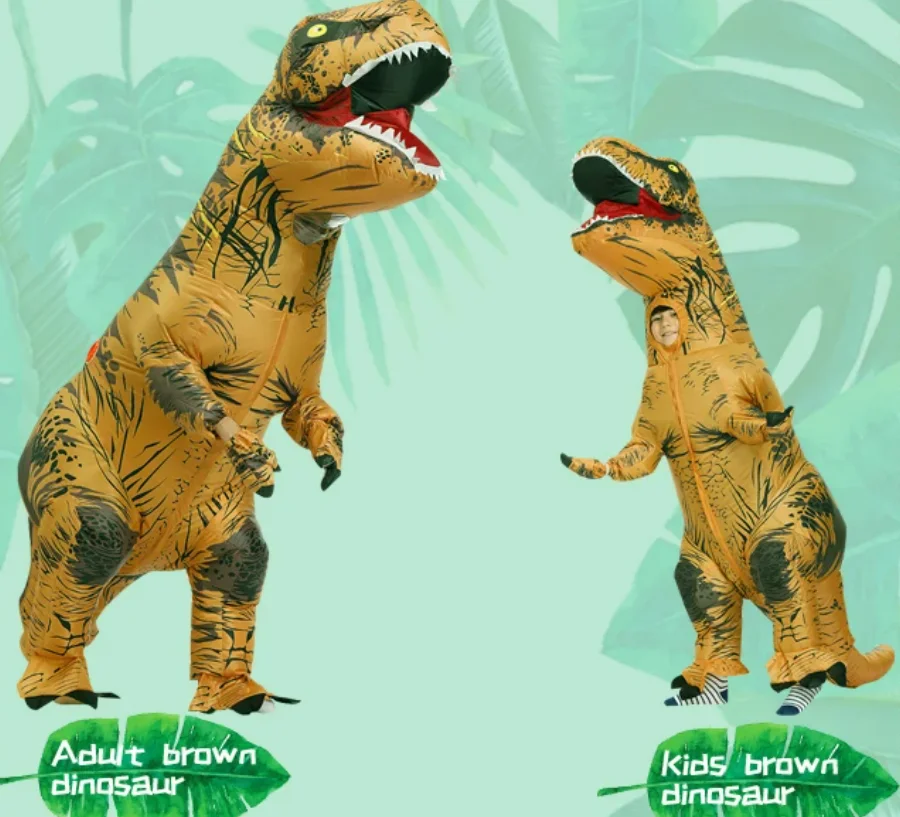 Costume gonflable de dinosaure t-rex pour adultes, Costumes de Cosplay de dinosaure complet, accessoires de fête amusants, Costume de noël pour enfants, Halloween  200000532