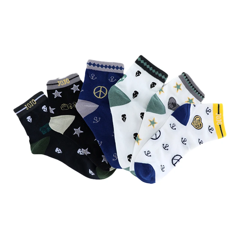 Brdwn Golden Wind Kujo Jotaro Higashikata Josuke Rohan Kishibe Kira Yoshikage Sock Short Socks Warm