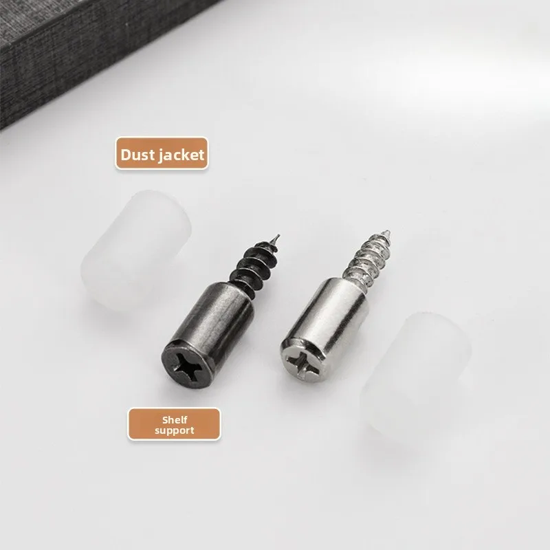 12 مجموعة الصليب الذاتي التنصت المسمار مع المطاط كم صفح دعم محلية الصنع خزانة خزانة الزجاج الصلب نونسليب التقسيم مسمار