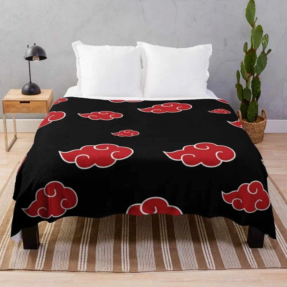 

Black and Red Cloud Throw Blanket christmas gifts Bed linens Picnic Hairys Blankets