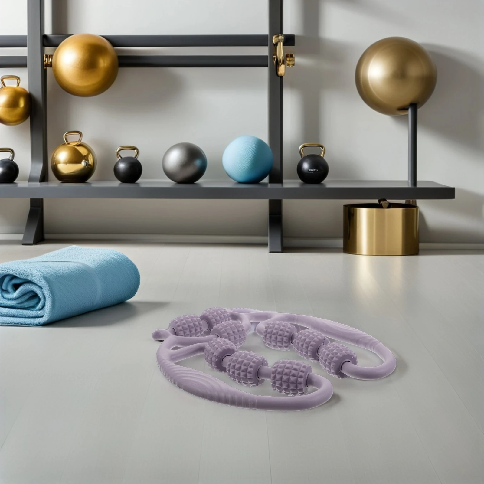 

Leg Compression Massager Round Roller For Muscles Foot Calf Massage Tool Portable Muscle Relief Thighs Calves Arms Nine-Wheel