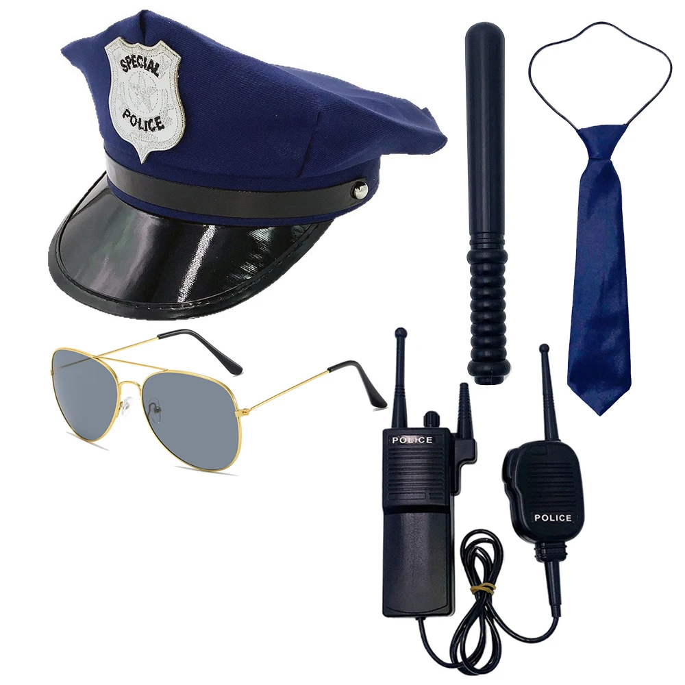 1PCS / 4PCS Erwachsene Polizei Hut Octagon Flachen Hut Cosplay Leistung Maskerade Spaß Requisiten Polizei Hut Uniform Zubehör – Detail 14