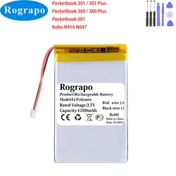 New 3.7V 1200mAh Battery For PocketBook 360 301 Plus 601 Plus Kobo N416 N647 E-book Reader eBook