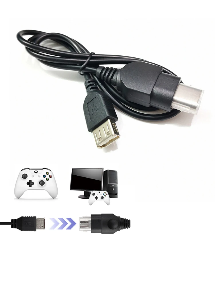 Câble USB de 0.7m pour manette de jeu et rallonge de contrôleur XBOX, 5 broches pour fil de connexion Xbox, accessoires de jeu, câble convertisseur