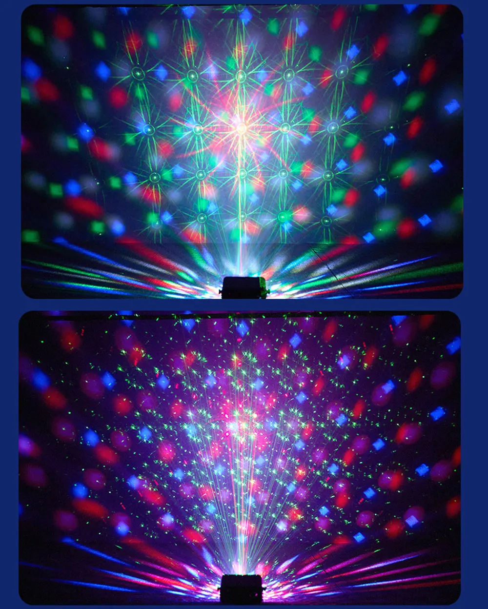 LED Disco Ball Light Sound Activated Strobe Flash DJ Party Light Remote Control for Nightclub Bar Karaoke Home Stage Lighting