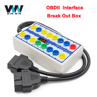 Auto Protocol Detector OBD 2 Break Out Box OBDII Car Scanner Connector Detector OBD2 Iinterface Voltage Test Automotive