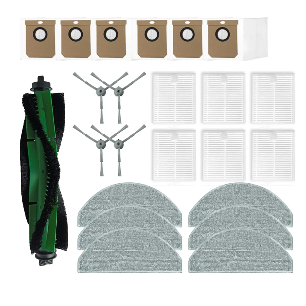 A58E-Für Cecotec Conga 7490 Ultimate Home X-Treme Genesis Ersatzteile Zubehör Hauptseitenbürste Filter Mopp Pad Staubbeutel