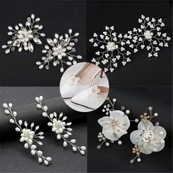 2Pcs Shoe Clip Wedding Shoes High Heel Women Bride Decoration Rhinestone Shiny Decorative Clips Charm Buckle Shoe Accessories