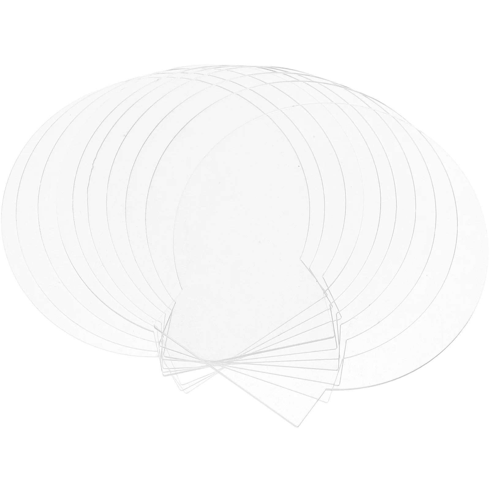 

10Pcs Clear Acrylic Sheet Transparent 2mm Round Panel Thick Plastic DIY LED Light Base Display Board LED Transparent Film Screen