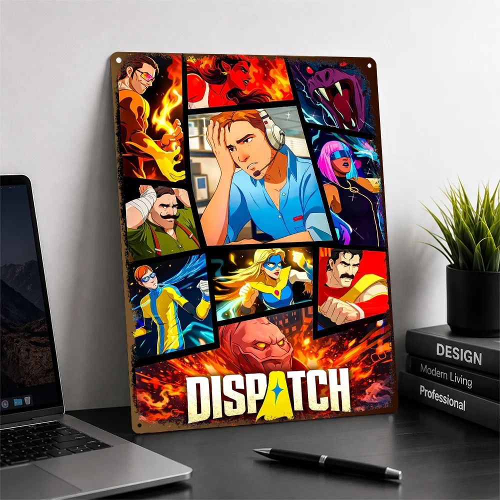 Dispatch Comic Book Cover Aluminum Poster Customized Metal Sign Action Adventure Wall Art Belongs In Home Offices And Bedrooms