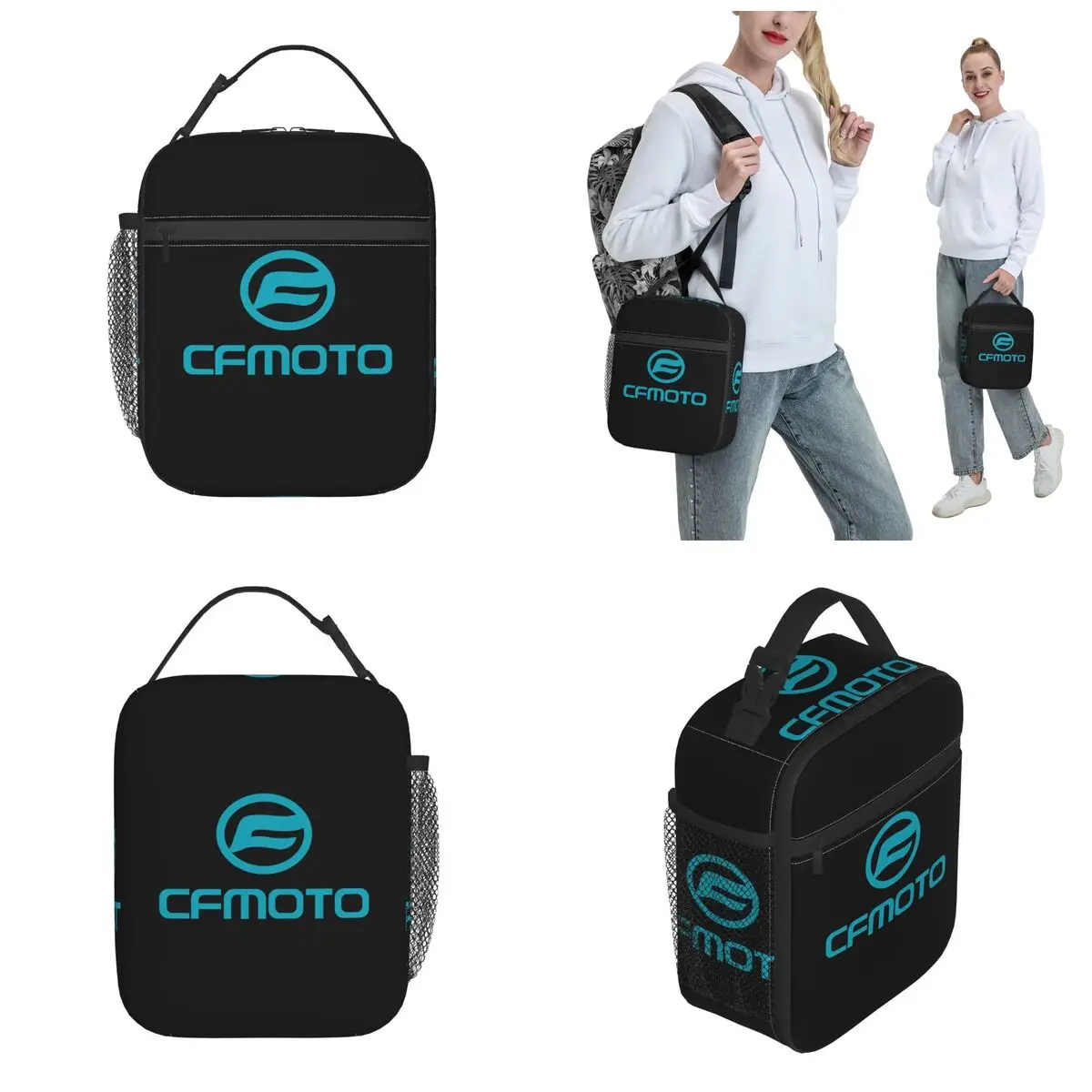 Cfmoto Motorcycle Thermal Insulated Lunch Bags for Work Portable Bento Box Thermal Cooler Food Box