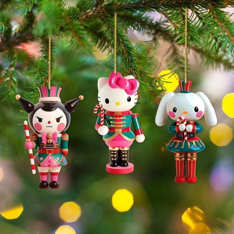 الاكريليك HelloKitty المعلقات المعلقة 2D سانريو المفاتيح لحقيبة الظهر الديكور Charms المعلقات 2026 شجرة عيد الميلاد زخرفة