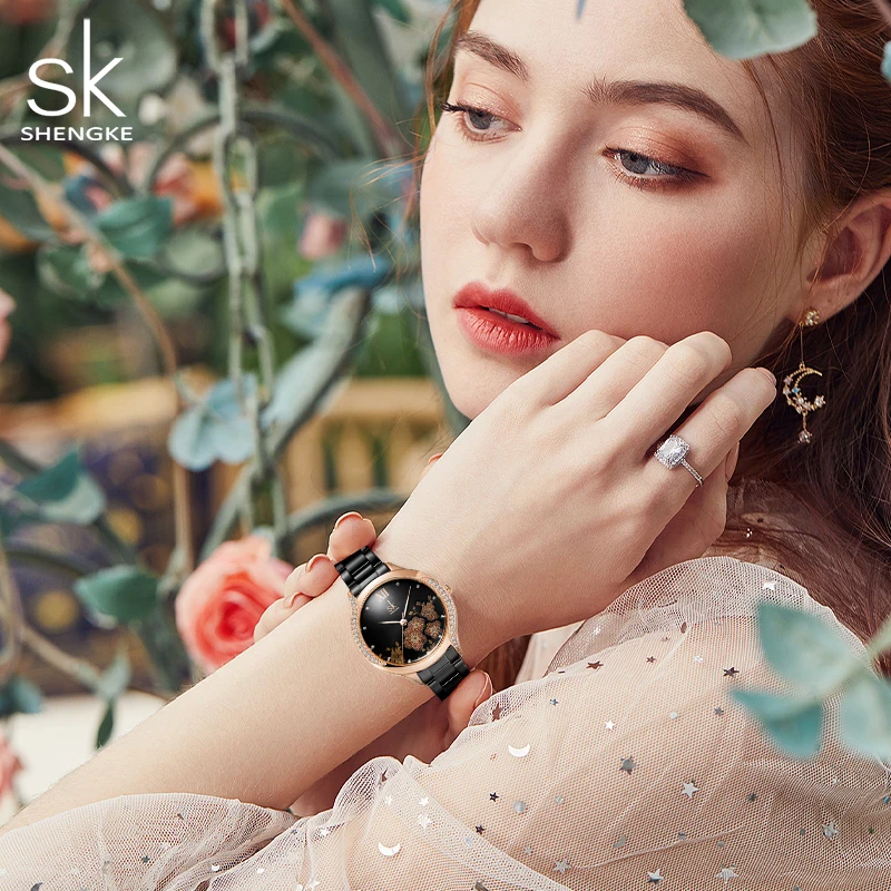 Shengke – montre-Bracelet De luxe pour femmes, à Quartz, précise, nouvelle collection 2022