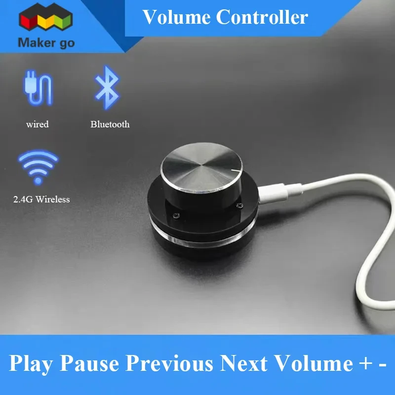 USB Volume Controller Wired Wireless Bluetooth Multimedia Controller Custom Small Keyboard Computer Audio