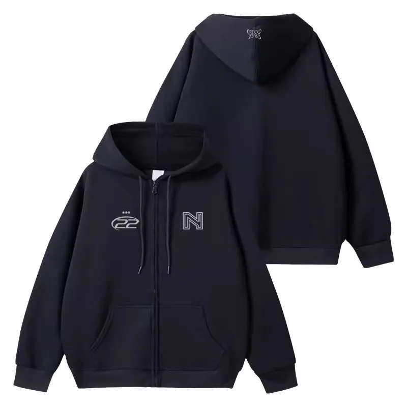 

Winter Women's Hoodies 2024 Letter Printed Cotton Zipper Jacket Couple Casual Y2K Thick Hooded Jacket