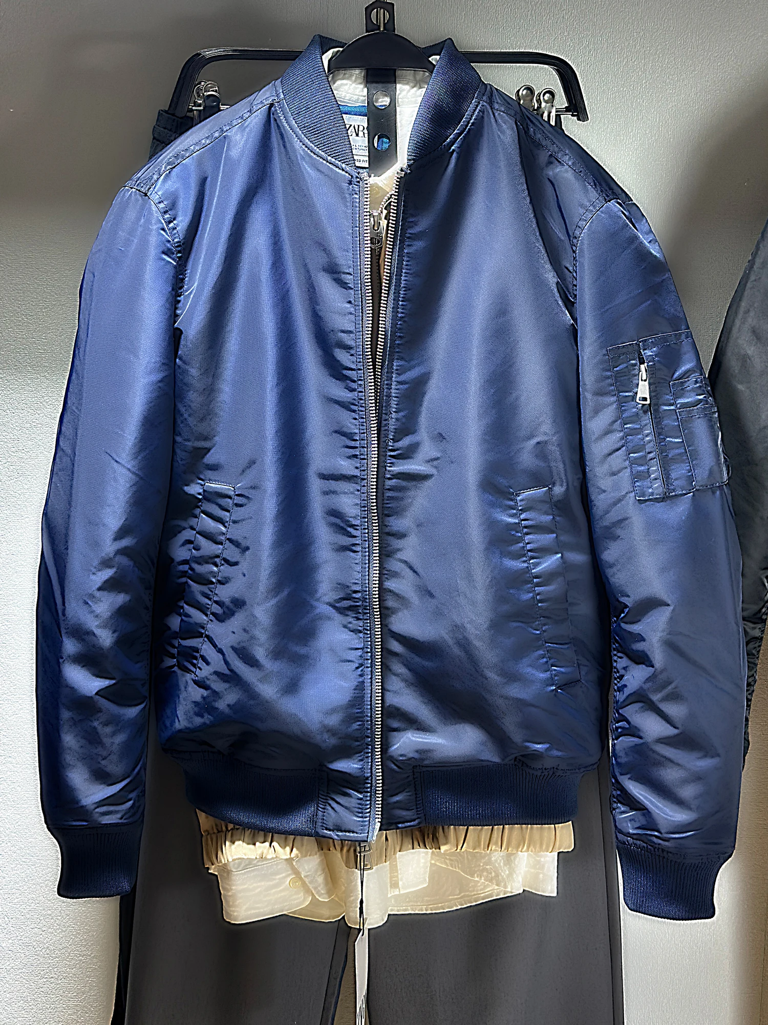 

New Autumn Winter Men's Cotton Pilot Jaet Thin Cotton Outerwear Long Sve Baseball Collar Stand Fit Daily Wear