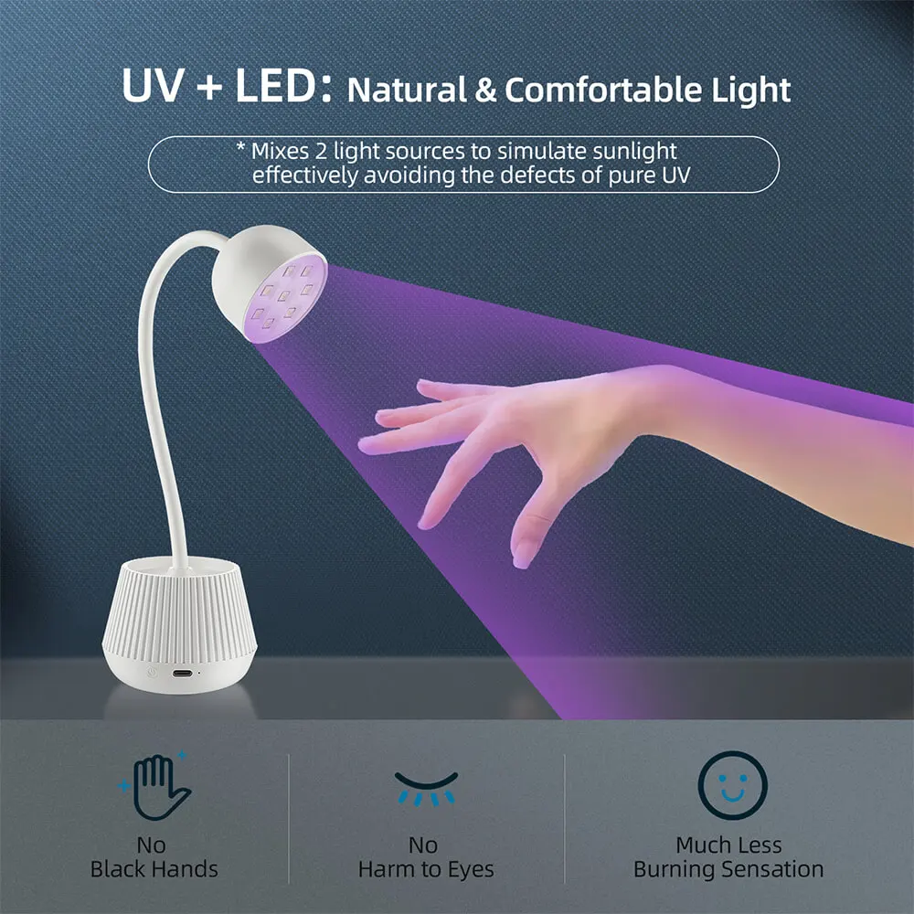 Lotus เครื่องเป่าเล็บ LED UV โคมไฟ Quick Drying เจลเครื่องเป่าเล็บ UV เดสก์ท็อป LED Light สำหรับเล็บมือเล็บเท้า professional