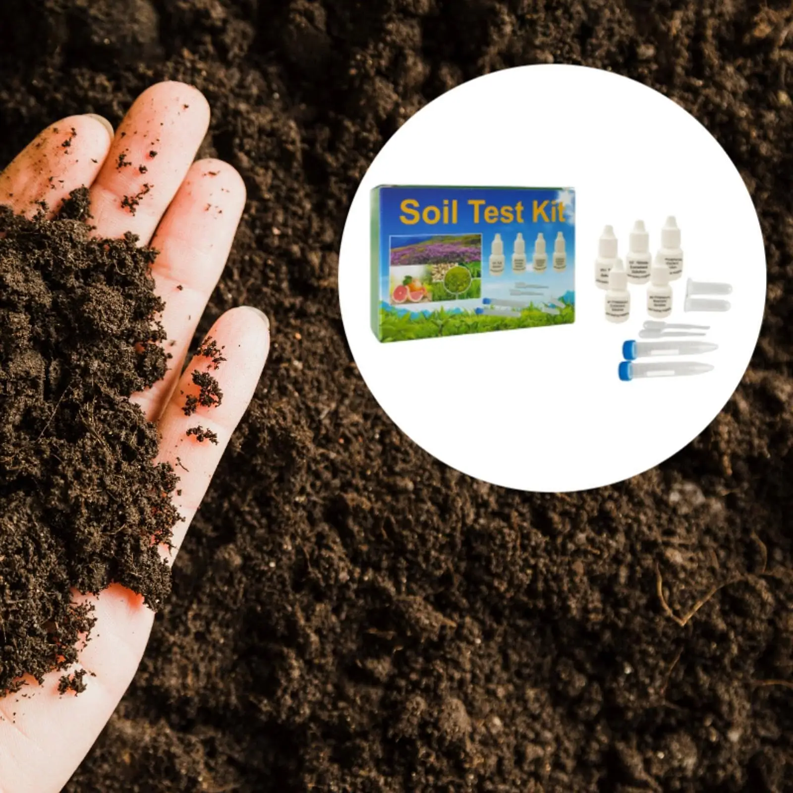 

Soil Test Kit Easy to Use Checker Quickly PH Testing Essential Gardening Tool for Garden Dirt Vegetables Outdoor Indoor Farm