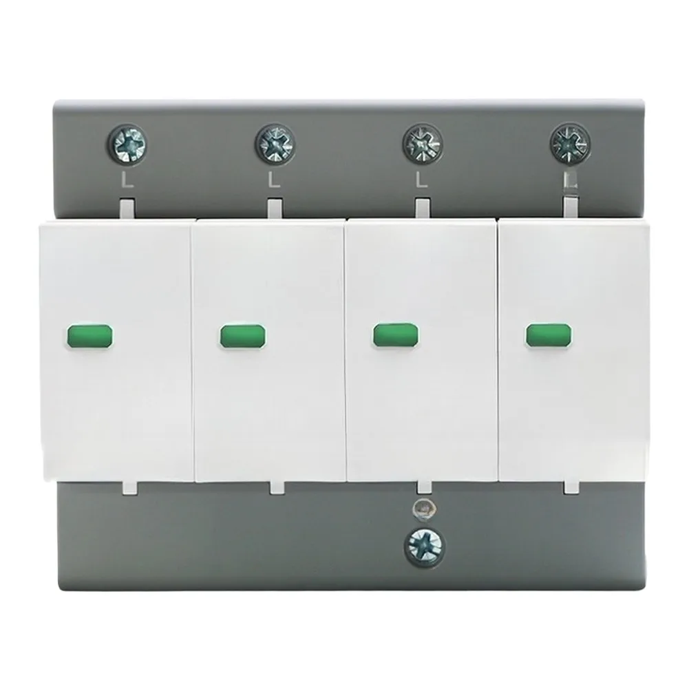 SP1-80B Surge Protective Device 4P, 80kA Arrester With DIN Rail Mount, Flame Retardant Housing For Home Power System P