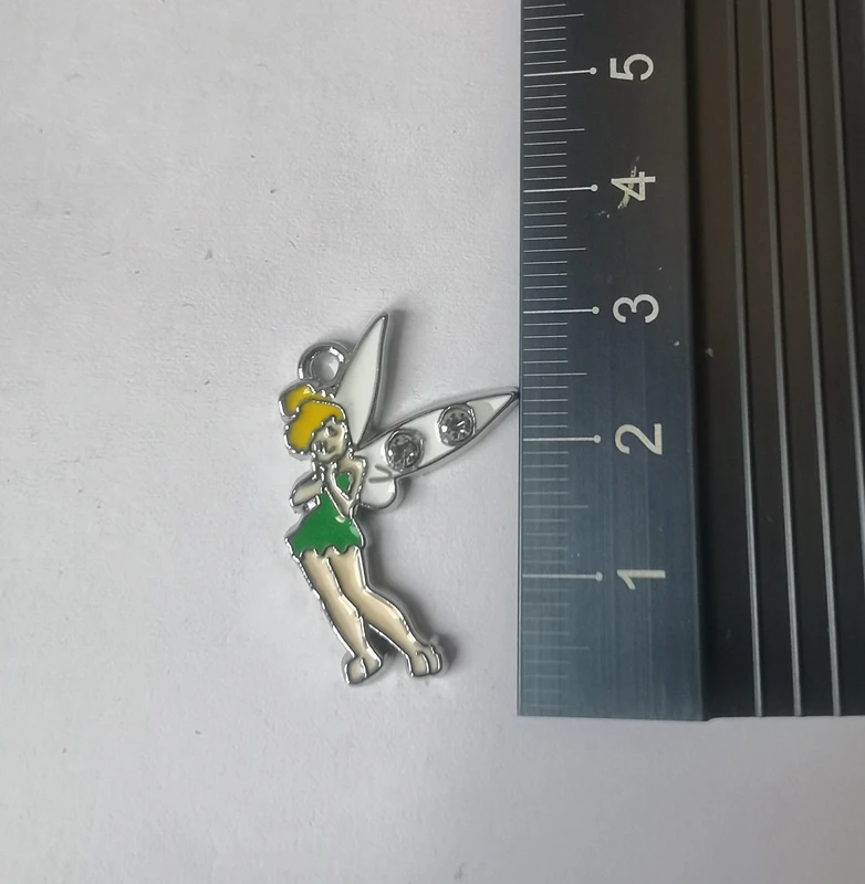 10 Pcs Disney Tinkerbell Pendants Charms  Jewelry Making  Earrings Pendants Necklaces Bracelets DIY Accessories