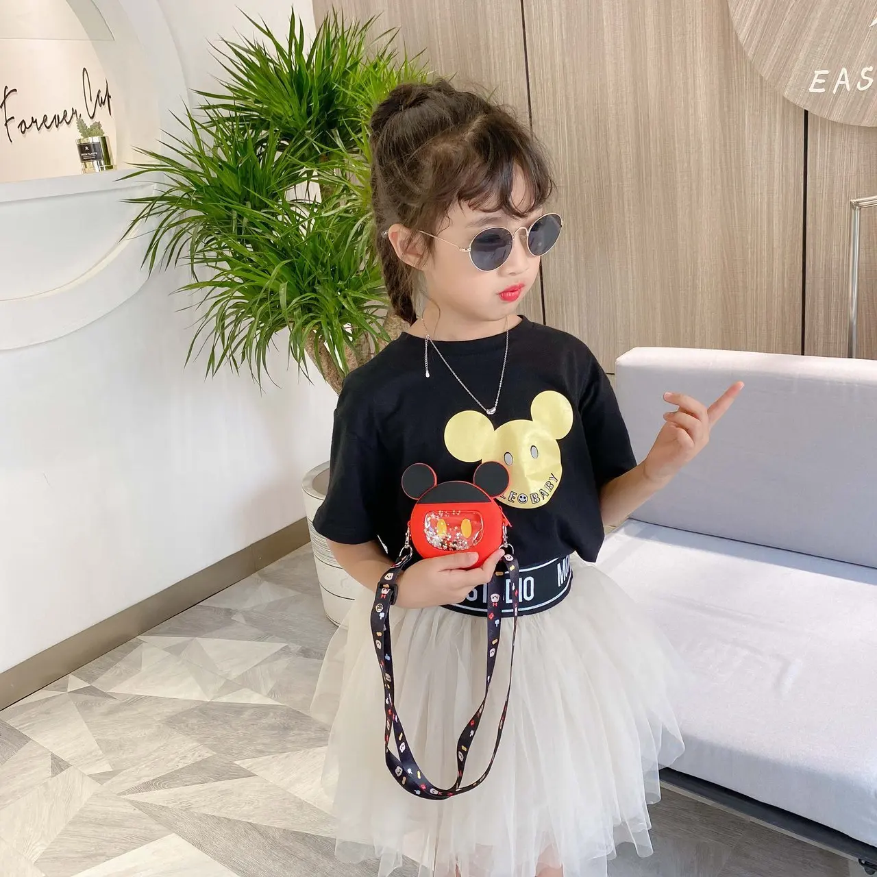 Disney Mickey Minnie Mouse Messenger Bag ragazze Storage Cartoon impermeabile borse a mano per bambini borsa a tracolla con cerniera in pelle carina